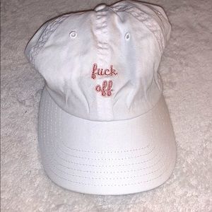 Funny F*ck Off White Adjustable Cap | Hat | Snapback